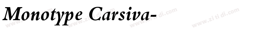 Monotype Carsiva字体转换